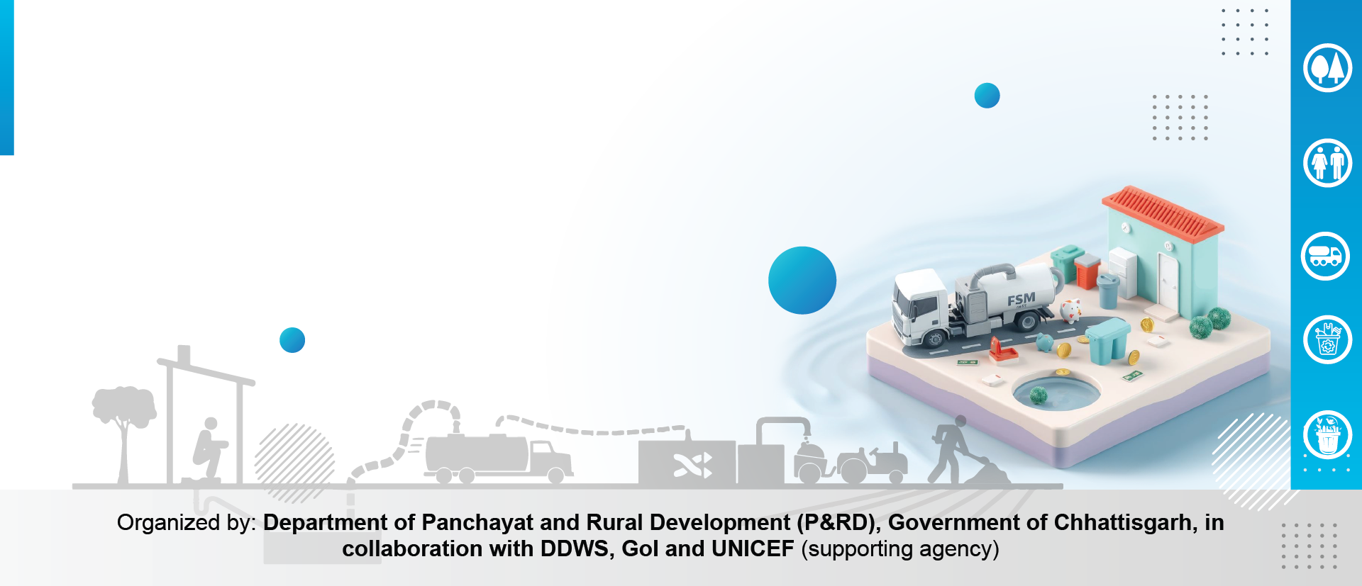 Workshop background image with illustration